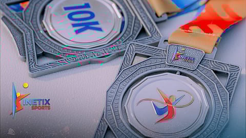 KinetixSports Legacy Run 10K finisher’s medal