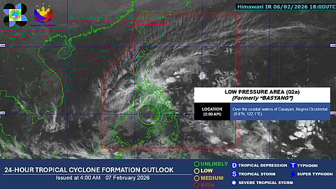 ILOILO. Emergency personnel in Iloilo City remain on standby under blue alert status maintained by the Iloilo City Emergency Operations Center following the downgrade of Tropical Cyclone Basyang into a low pressure area as of February 7, 2026. As of 8 a.m. on the same day, the weather system had dissipated, and no other low pressure areas were being monitored for tropical cyclone formation. 