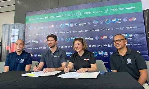 Aboitiz Group sponsors triathlon event in Davao anew. Aboitiz Equity Ventures Synergy Office Vice President and Apo Agua Infrastructura President Eduardo Aboitiz and Sunrise Events President and Managing Director Princess Galura (2nd and 3rd from left, respectively) sign the sponsorship agreement for Ironman 70.3 Davao, as witnessed by representatives from the city government. 