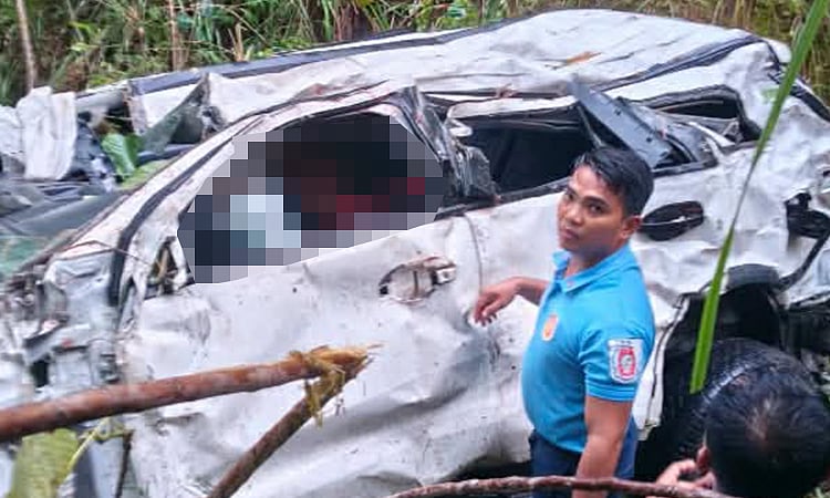 SUV nalahos sa bung-aw, German natl. namatay