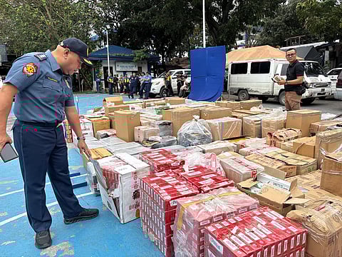 Police seize P100M in smuggled cigarettes 
