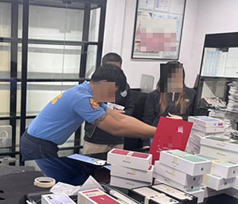 ZAMBOANGA. Lawmen arrest a businesswoman and seize some P1.9 million worth of counterfeit electronic devices in a law enforcement operation on Thursday, February 19, in Poblacion village, Ipil, Zamboanga Sibugay province. 