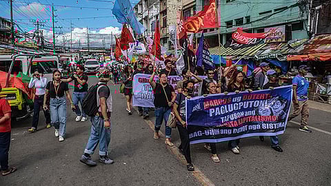 CEBU. Members of Bayan Central Visayas, together with various militant groups and students in Cebu, march from Freedom Park in Carbon Market to Colon Street on the 40th anniversary of the Edsa People Power Revolution on February 25, 2026, condemning alleged government corruption and calling for accountability.