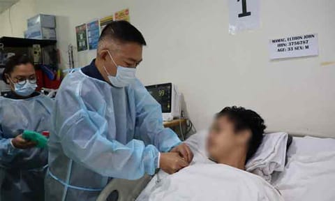 A police officer from Police Regional Office 11 was recognized for his courage during a manhunt operation in Purok 3, Brgy. Sibulan, Toril District, Davao City on February 14, 2026.