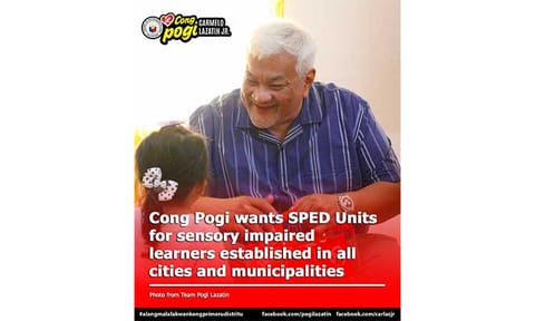 Solon pushes for SPED units for sensory impaired students
