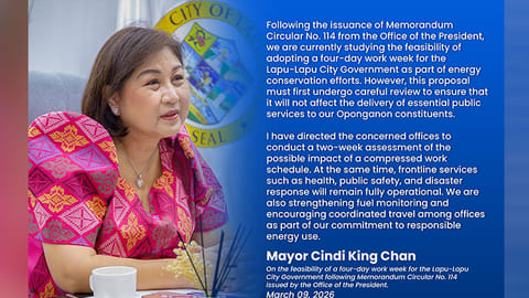 Lapu mayor orders study on possible 4-day work week at City Hall