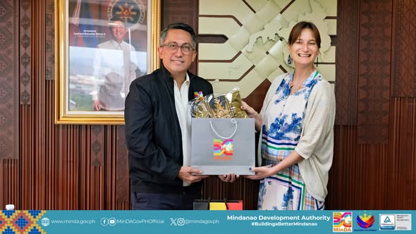 PH-BELGIUM TIES. Leo Tereso Magno, chairperson of the Mindanao Development Authority, meets with Vladislava Iordanova, ambassador of Belgium to the Philippines, during a courtesy call in Davao City on Tuesday, March 10, 2026, to discuss potential investments in agriculture, renewable energy, maritime industries, and infrastructure in Mindanao.