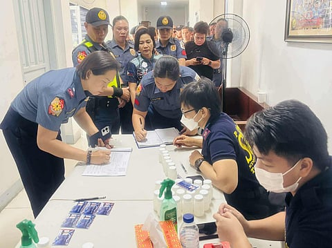 ILOILO CITY. Personnel of the Iloilo City Police Office (Icpo) undergo a random surprise drug test on March 3, 2026, at Camp Achilles D. Plagata on General Luna Street, Iloilo City, where all 269 personnel tested negative as part of the Philippine National Police’s internal cleansing program. 