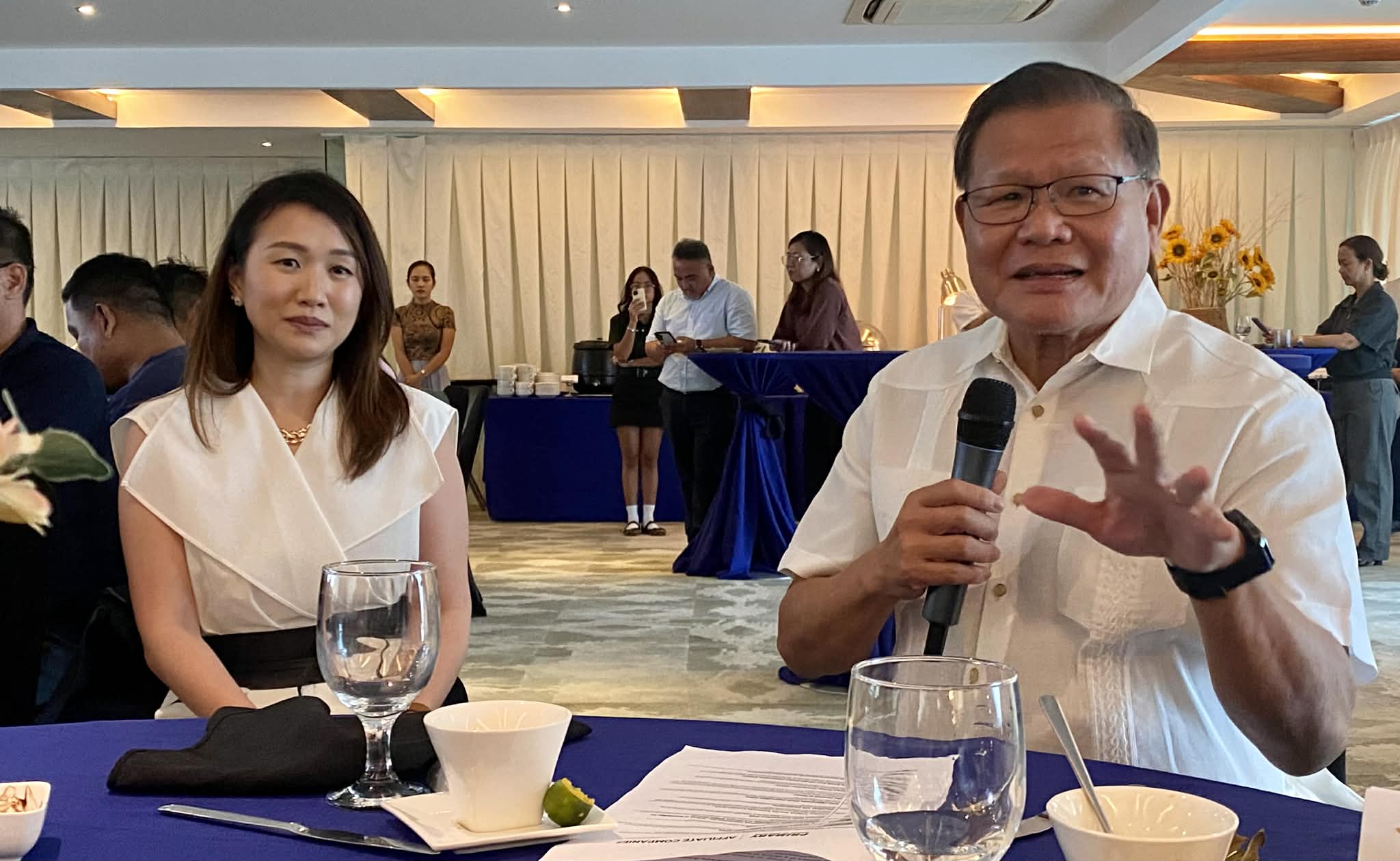Primary Group of Builders Chairman William Christopher “Wally” Liu and board member Beatrice Anne Liu discuss the company’s direction as it marks its 75th year of operations in Cebu. / KATLENE O. CACHO-LAUREJAS
