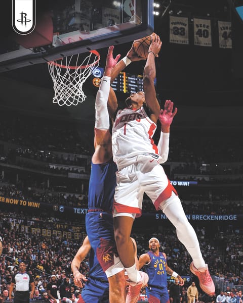 Gipangpusgay sa host Denver Nuggets ang Houston Rockets, 129-93, 