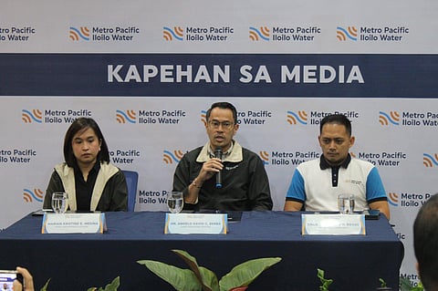 ILOILO. Metro Pacific Iloilo Water Chief Operating Officer Angelo David C. Berba speaks during the company’s Kapehan sa Media, assuring consumers that water services in Iloilo City and nearby municipalities will continue without a tariff increase despite rising fuel prices. 