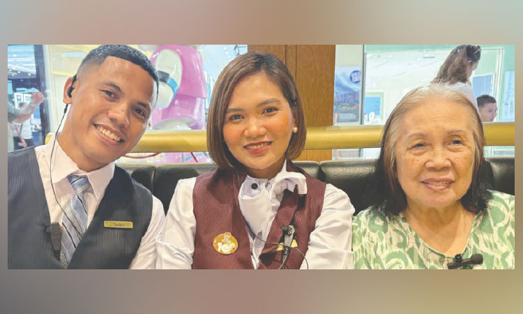 MANAGEMENT. Roy Corbes, assistant establishment manager; Janelle Gabona, establishment manager and MCE.