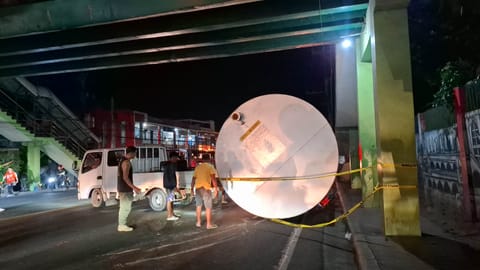 Fuel tank nibabag sa dan sa Lawaan I, Talisay City