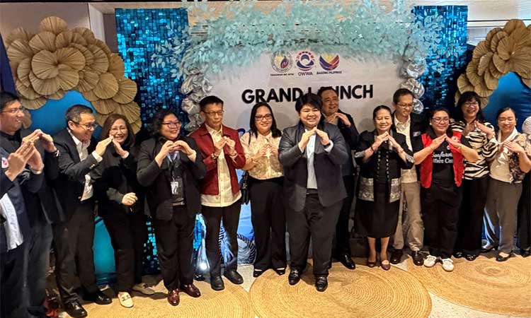 ALAGANG OWWA (right photo). DMW Secretary Hans Leo J. Cacdac (5th from left) and OWWA Administrator Patricia Yvonne “PY” Caunan (7th) led the grand launch of the Seafarers’ Wellness Center that brings together legal, medical, and welfare services in one accessible hub for seafarers and their families. (Photo courtesy of BDO)
