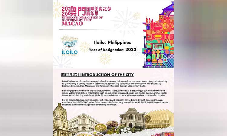 Iloilo City joins 2026 International Cities of Gastronomy Fest Macau