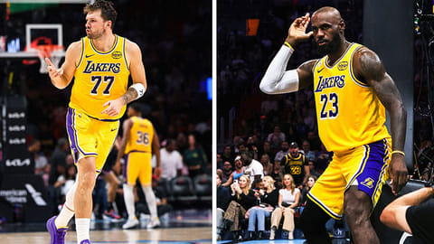 Doncic, James power Lakers past Heat