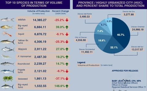 Davao Region fisheries output falls 5% in 2025