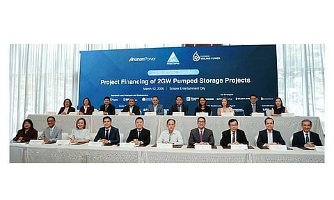 ENERGY DEAL. Bank representatives and executives seal the partnership for Prime Infrastructure Capital Inc.’s two major pumped-storage hydroelectric power facilities. (Photo courtesy of Prime Infra)