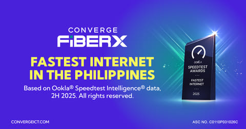 Converge is the fastest internet in the Philippines  at the Ookla® Speedtest Awards 