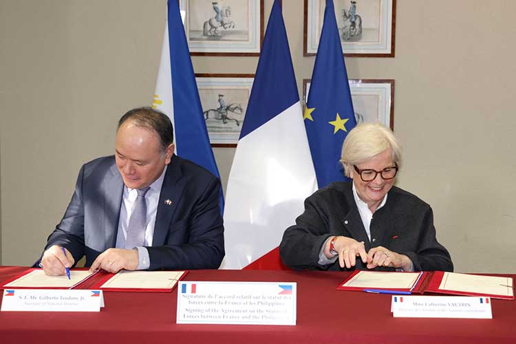 PH, France ink Status of Visiting Forces Agreement