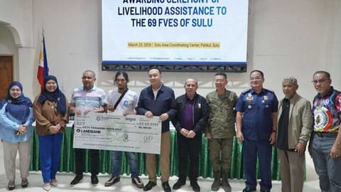 69 FVEs in Sulu received livelihood aid from DILG