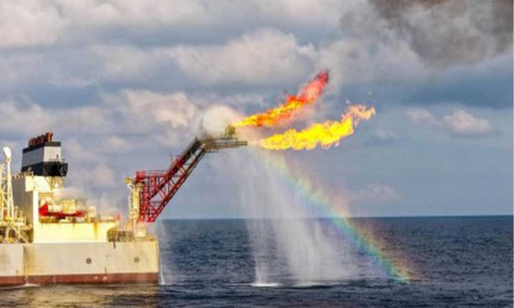 RESOURCE BOOST. The flaring operation for the newly discovered natural gas reservoir at Malampaya East 1 (MAE-1), about 5 km east of the current Malampaya field in Palawan, in this undated photo. President Ferdinand R. Marcos Jr. on Thursday (March 26, 2026) announced another major discovery, the Camago-3 well, which can boost and expand the life of the Malampaya gas field. (File photo courtesy of Prime Energy)