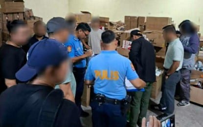 CONTRABAND. Authorities account for the counterfeit cigarettes and assorted smuggled goods confiscated during a joint enforcement operation in Plaridel, Bulacan on Thursday night (March 26, 2026). The confiscated items were estimated to be worth PHP1.9 million. (Photo courtesy of PRO-3)