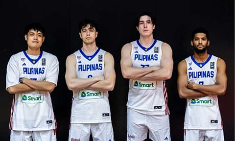 GILAS 3X3 MEN. Ralph Cu of Barangay Ginebra San Miguel (from left), Chris Koon of Magnolia Chicken Timplados, Sean Alter of the University of the Philippines, and Jerrick Ahanmisi of Terrafirma will banner the Gilas Pilipinas 3x3 Men for the upcoming FIBA 3x3 Asia Cup in Singapore from April 1 to 5, 2026. Gilas 3x3 will have to beat Thailand and the Maldives in the qualifying stage to advance to the main draw. (Photo courtesy of Samahang Basketbol ng Pilipinas)