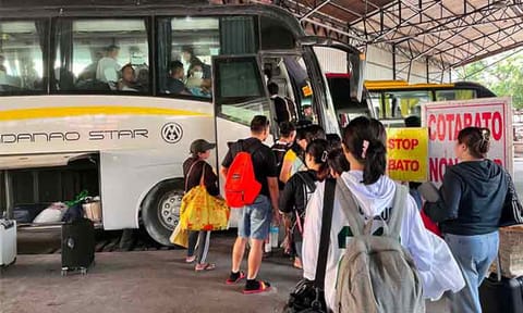 Passengers storm Davao City Overland Transport Terminal (Dcott) on Holy Wednesday, April 1, 2026, as Holy Week travel begins. More travelers are heading north than south, with Cotabato recording the highest number of passengers.