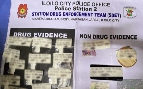 Operatives of Iloilo City Police Station 2 arrested a high-value individual during a buy-bust at around 11:15 p.m. on March 31, 2026, at Zone 2 Relocation Site, Barangay Ingore, La Paz District, Iloilo City, seizing 13 sachets of suspected shabu valued at P408,000. (Photo courtesy of ICPO)