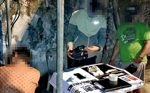 Operatives of the Iloilo City Police Office City Drug Enforcement Unit conducted an inventory of approximately 210 grams of suspected shabu worth P1.4 million, seized from a high-value individual during a buy-bust on March 31, 2026, in Barangay Taal, Molo, Iloilo City. (Photo courtesy of ICPO)