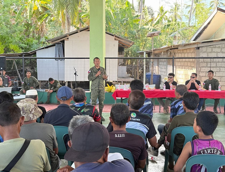ZAMBOANGA. Troops of the 101st Infantry Battalion convenes local leaders and residents in Sucuban village, Omar, Sulu in a Grand Pulong-Pulong on Saturday, April 4, strengthening community partnership and sustaining peace gains. 