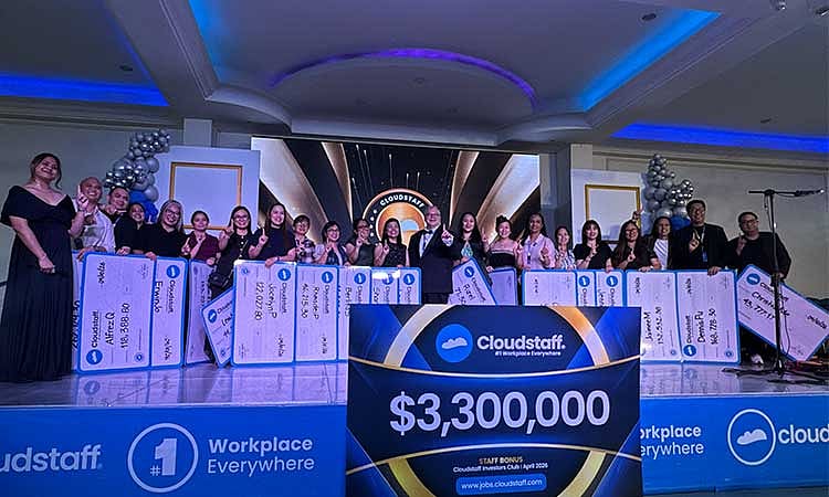 Cloudstaff releases P150M bonus to employees