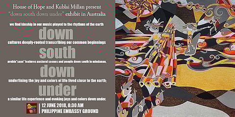 AUSTRALIA. Down South. The invitation to the fund-raising exhibit. (Contributed photo)