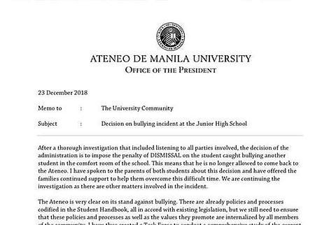 Photo from Ateneo de Manila University Facebook page.
