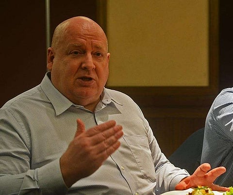 FOR THE TOURIST TO DECIDE. New Zealand Ambassador to the Philippines David Strachan speaks with reporters at a hotel in Cebu City. Strachan notes that the Philippines is a popular choice among travelers from New Zealand. (SunStar photo / Arni Aclao)