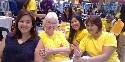 Xyla with her team at the most recent blood donation drive in Abreeza Mall. (Contributed photo)