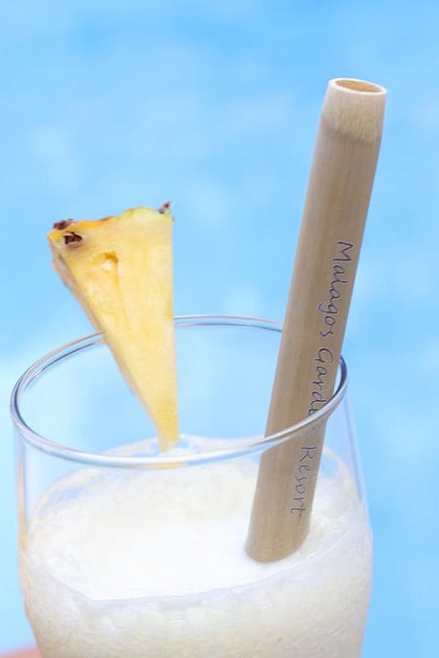 Get free bamboo straw at Malagos Garden Resort