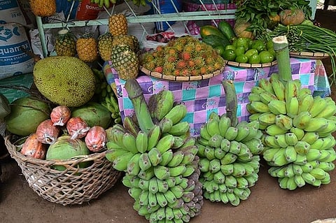 BUY AND SELL. Hugpong Tambis SLP Association and DSWD 11 officials worked hand-in-hand to establish the buy and sell business of the association. The association buys and sells the locally produce agricultural products of the Sirib community. (Reuel John Lumawag)