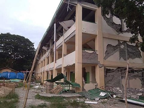 DAVAO. The Matanao National High School sustained major damage after the magnitude 6.9 earthquake that struck Davao on December 15, 2019.