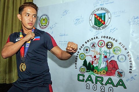 BAGUIO. SEA Games gold medalist Jeordan Dominguez is set to take a short break before plunging back to training for the 24th Asian Taekwondo Championships and the World Taekwondo Poomsae Championships this year. (Jean Nicole Cortes)