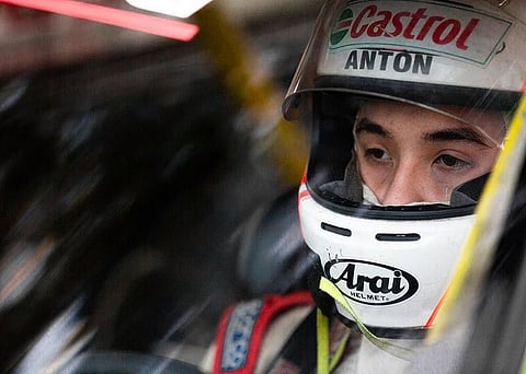 BAGUIO. Iñigo Anton on board his Advan-Mark Young racing car. (Photo by Nickey Jones Bautista)   