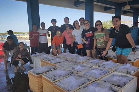 NEGROS. Showing the boxes of fishes freshly caught at the shores of Hinoba-an. (Photo by Carla N. Cañet)