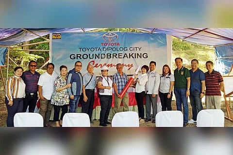 SOON TO RISE. Toyota Motor Philippines Corp. (TMP) and Toyota Cagayan de Oro, Inc. (TCO) had a groundbreaking ceremony for its newest dealership in Zamboanga del Norte. Left, Richel Cultura and husband Paul Cultura, owner of PBC Construction;  Franklin Saplot, project architect; Corazon Ramirez, stakeholder; Johnny Lu, TCO senior vice president; Thomas Ang, stakeholder; Nancy Ramirez, TCO first vice president; Antonio Sevillano, TCO project manager; Betty Lu, TCO chairman; Rainnier Gregorio, TMP first vice president; Josephine Villanueva, TMP vice president; Peter Lim Lo Suy, TCO executive vice president; Eric Uy, TCO vice president; and Luis Villa, TMP vice president. (Contributed Photo)
