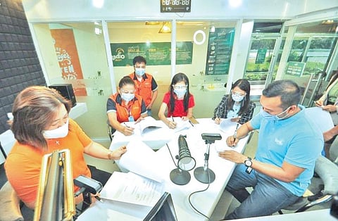 DAVAO. (From left) School Division Superintendent (SDS) of Davao de Oro Eufemia Gamutin, Asst. SDS Phoebe Gay L. Refamonte, ZRadio Representative Manuel Zamora Jr.,. Emelita C. Fabro, Vice President for Administration of Apex Mining Co. Inc., Vice Governor of Davao de Oro Maricar Zamora and ComRel Manager of AMCI Ferdinand B. Dobli. (Contributed photo)