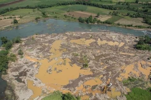 NEGROS OCCIDENTAL. Aerial shot of some of the tributaries in northern Negros Occidental which were assessed following the recent massive flooding in the province. (OCD-Western Visayas photo)