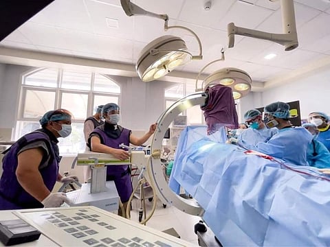 BACOLOD. The Corazon Locsin Montelibano Memorial Regional Hospital in Bacolod City performs its second pacemaker surgery recently. (Contributed photo)