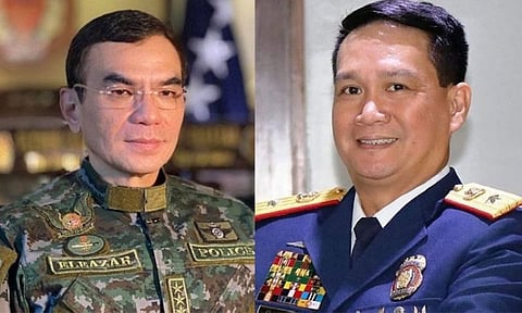 MANILA. Outgoing PNP Chief Guillermo Eleazar (left) and his successor, Lieutenant General Dionardo Carlos. (SunStar File)