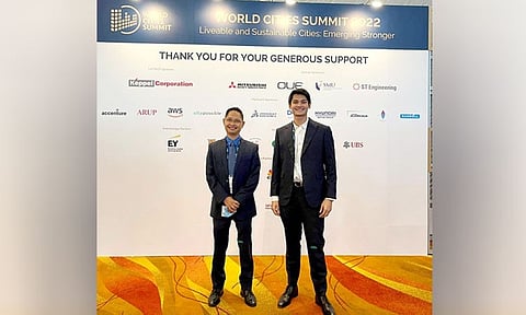 NEGROS. Negros Occidental Third District Rep. Jose Francisco Benitez and Victorias City Mayor Javier Miguel "Javi" Benitez attend the four-day 8th World Cities Summit at the Sands Expo and Convention Center in Singapore from July 31 to August 3, 2022. (Contributed Photo)