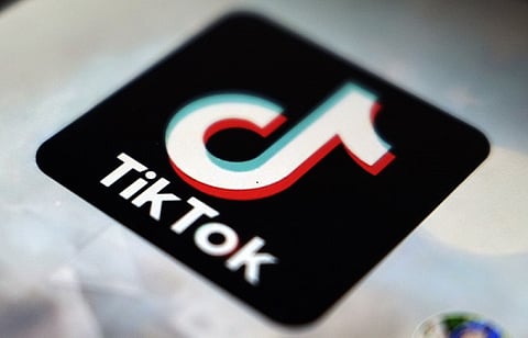 A view of the TikTok app logo, in Tokyo, Sept. 28, 2020. TikTok could face a 27 million-pound ($29 million) fine in the U.K. over a possible breach of U.K. data protection law by failing to protect children's privacy when they are using the video-sharing platform. The U.K. Information Commissioner's Office said Monday Sept. 26, 2022 that it has issued the social media company a legal document that precedes a potential fine.